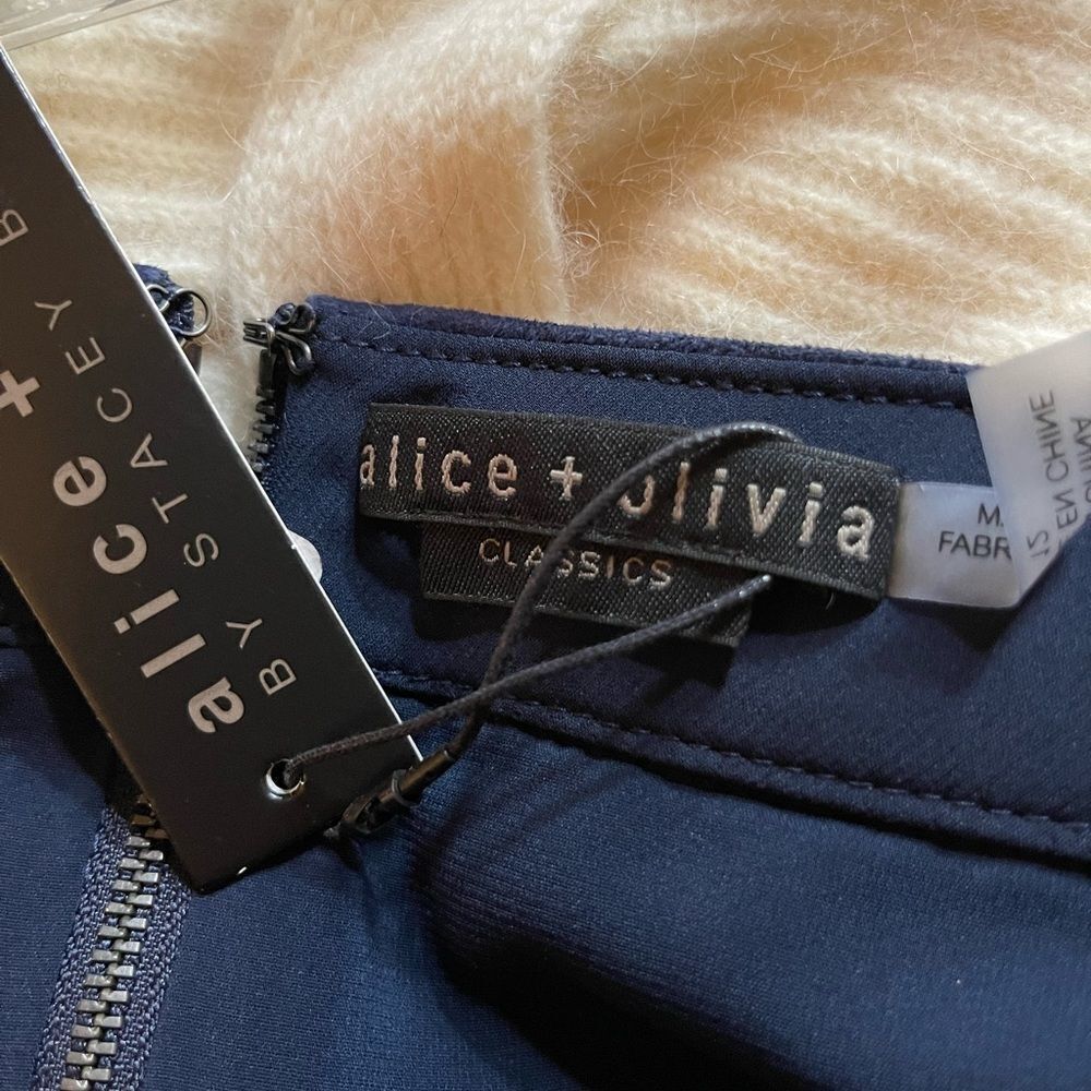 Alice + Olivia 100% Leather Suede Mini Skirt NWT - Picture 5 of 7